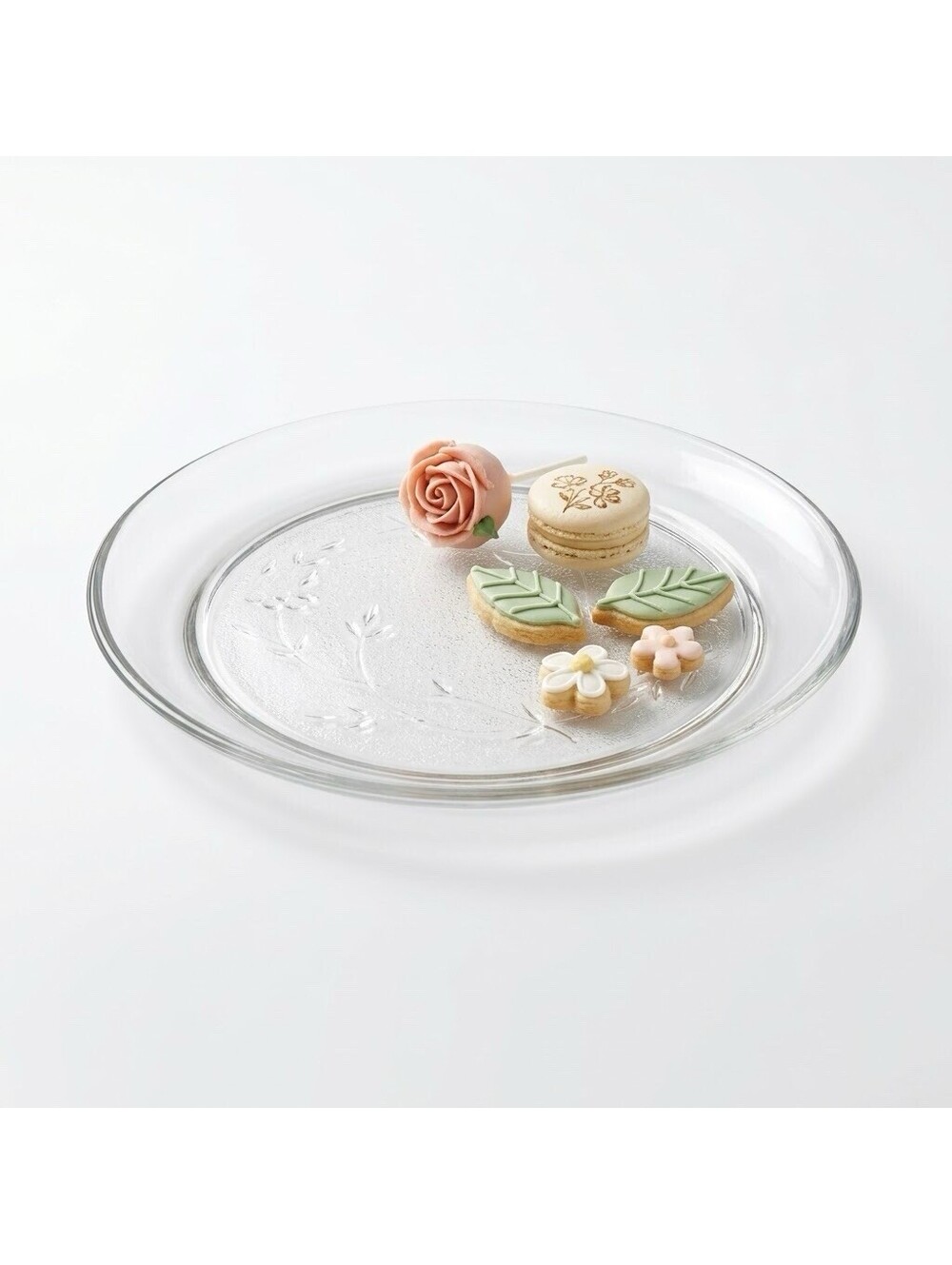 Vintage Princess House Fantasia 10" Clear Glass Cake Plate Serving Platter